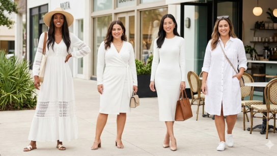 White Long Sleeve Dress