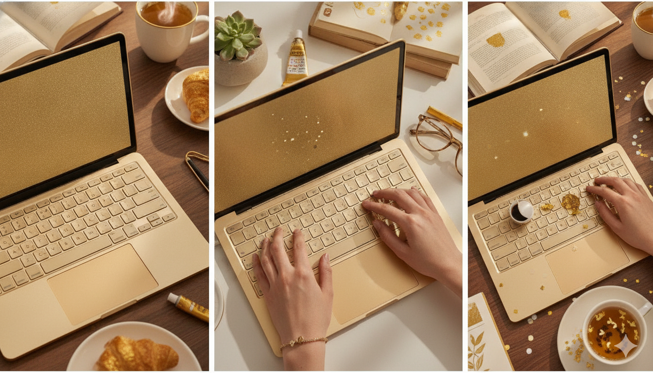 Gold Macbook Keyboard Cover